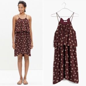 Madewell Overlay Silk Palm Tree Dress NWOT